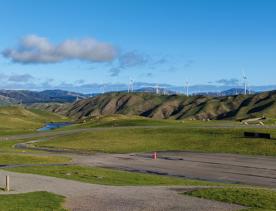 A short drive from the city is a stunning venue. Perched on a rugged coastline, it has sweeping views over the Cook Strait and the South Island.