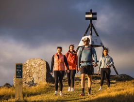 The summit of Belmont Trig Track, a biking and walking trail in Lower Hutt.