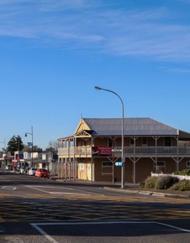 The small, charming town of Featherston for a screen location. With the backdrop of the Remutaka Range and 19th-century buildings.