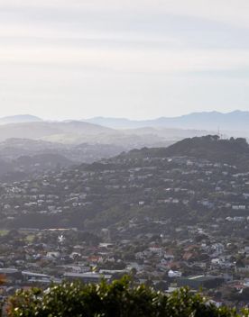 The Wrights Hill Fortress screen location, located in Karori overlooking Wellington from an old gun emplacement. The location includes historic monuments, underground landmarks, and tunnels.