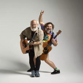 Tenacious D band members, Jack Black and Kyle Gass, promote their 'The Spicy Meatball Tour'. 