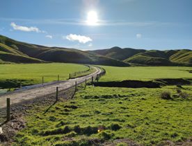 A short drive from the city is a stunning venue. Perched on a rugged coastline, it has sweeping views over the Cook Strait and the South Island.