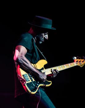 Marcus Miller playing guitar.