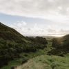 The Catchment View Track in Whareroa Farm, a grassy hill that climbs above the farm with views of the Kāpiti Coast.