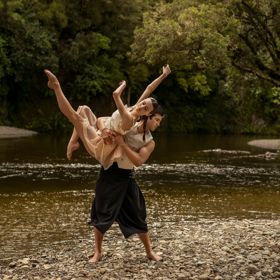 Principal Laurynas Vejalis and Artist Cadence Barrack