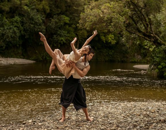 Principal Laurynas Vejalis and Artist Cadence Barrack