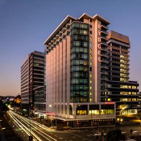 The Rydges Hotel building located at 75 Featherston Street, Pipitea in Wellington. 