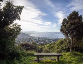 The Wrights Hill Fortress screen location, located in Karori overlooking Wellington from an old gun emplacement. The location includes historic monuments, underground landmarks, and tunnels.