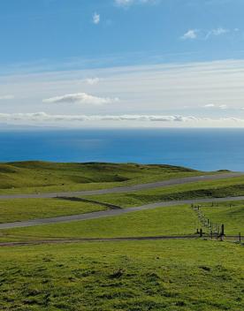 A short drive from the city is a stunning venue. Perched on a rugged coastline, it has sweeping views over the Cook Strait and the South Island.