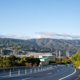 Haywards Hill Road as a film location located in Upper Hutt that provides impressive views across to the Haywards electrical substation.
