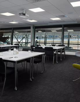 A conference room in Rydges overlooking the Wellington airport.