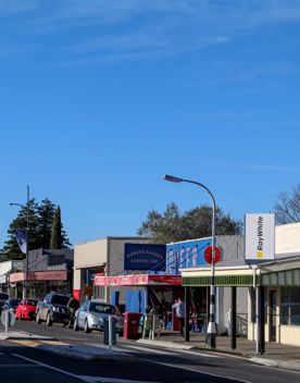 The small, charming town of Featherston for a screen location. With the backdrop of the Remutaka Range and 19th-century buildings.