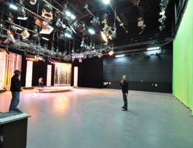 An empty studio 11 at Avalon Studios, showing how large the space is.