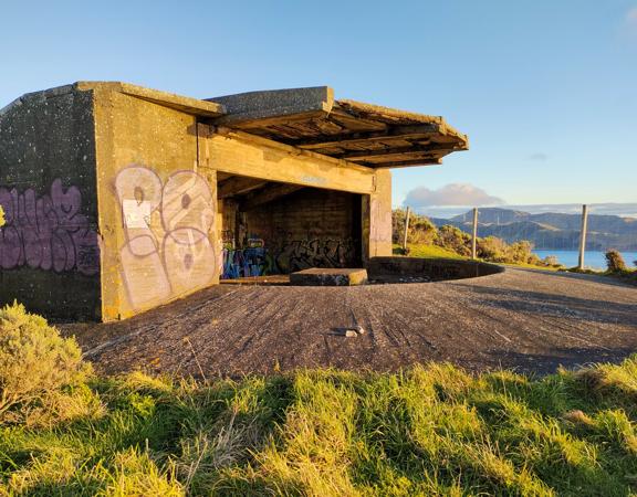 The screen location of West Wind Farm and Mākara Bunker at sunset, with 360 views of Wellington and the wind farm, as well as the historic fort Opau.