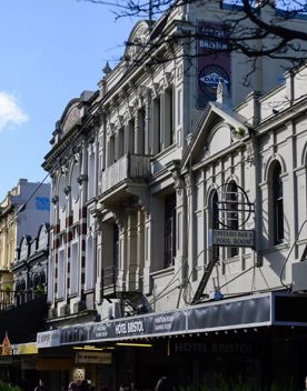 Cuba streets 19th and 20th century art deco buildings along the street.