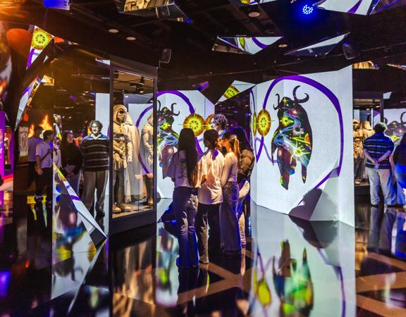 Inside Marvel Earth's Mightiest Exhibition, showcasing 80 years of Marvel history at Tākina Exhibition and Convention Centre in Te Aro, Wellington.