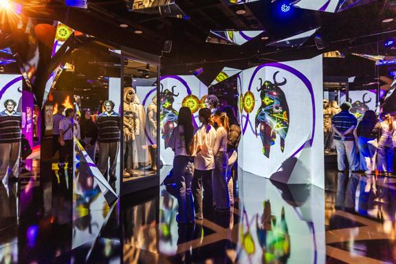 Inside Marvel Earth's Mightiest Exhibition, showcasing 80 years of Marvel history at Tākina Exhibition and Convention Centre in Te Aro, Wellington.