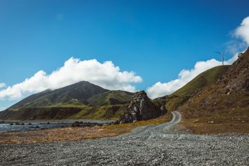 The rocky shores of Terawhiti Station, one of New Zealand’s oldest and largest sheep stations, and home to Tongue point with a fur seal colony.