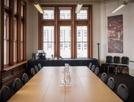 The Draughtsman's Room
inside the Wellington museum, a table sits with 12 chairs surrounding and a coffee machine in the corner.