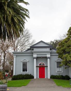 The screen location of Greytown, a historic small town featuring Victorian buildings,  stables, colonial cottages, and rural landscapes surrounding.