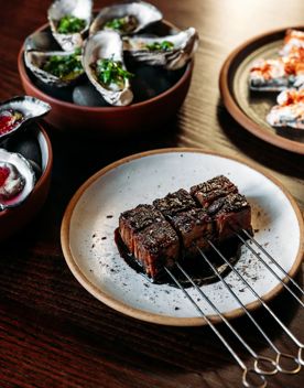 Oysters, skewers and crostini dishes at Rosella.