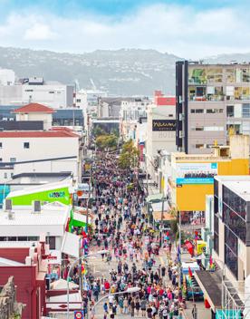 A drone shot of festival-goers at CubaDupa.