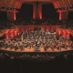 The New Zealand Symphony Orchestra performing at the Michael Fowler Centre in Wellington, New Zealand. 