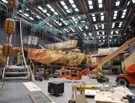 Inside a building set for Mortal Instruments, at Stone Street Studios.