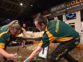 An Australian pair competing in Golden Shears.