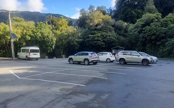Main car park for the Swingbridge Track.