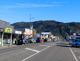 The small, charming town of Featherston for a screen location. With the backdrop of the Remutaka Range and 19th-century buildings.