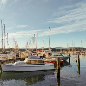 Evans Bay Marina, at the south end of Evans Bay in Wellington Harbour, the marina provides spectacular views of the bay.