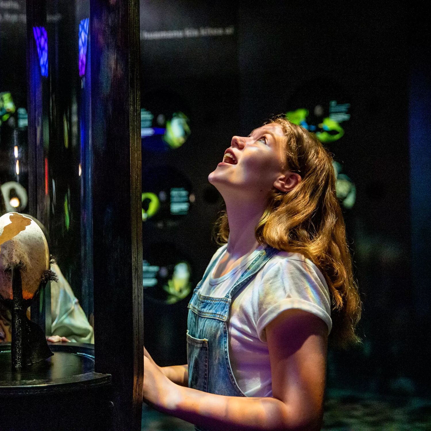 2 children interacting with an exhibition at Te Papa.