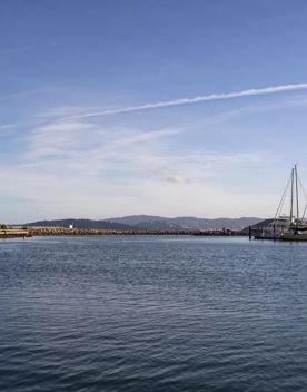 The screen location of Seaview Marina, with hundreds of boats berthed in the seaport.
