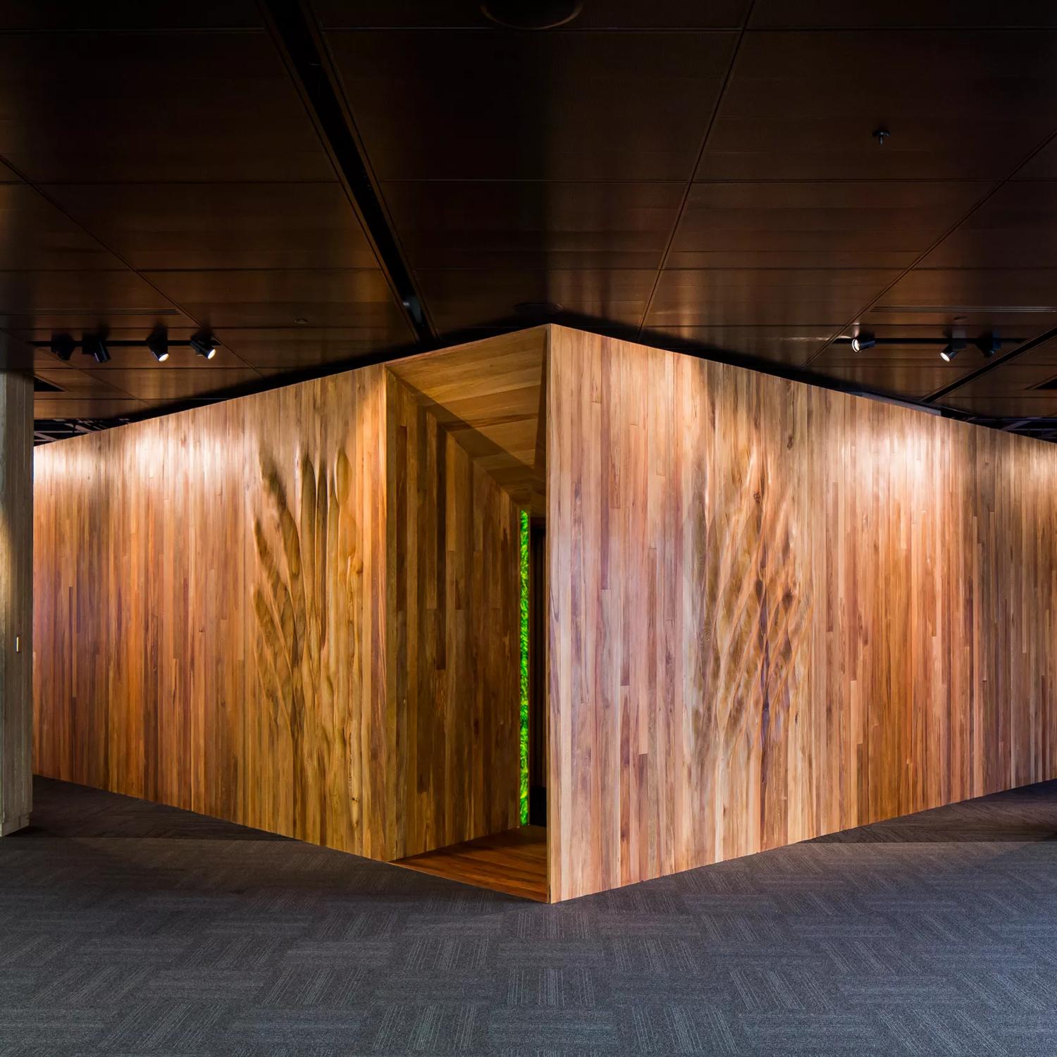 Entrance to He Tohu at The National Library of New Zealand.