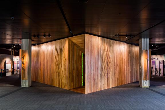 Entrance to He Tohu at The National Library of New Zealand.