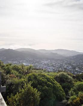 The Wrights Hill Fortress screen location, located in Karori overlooking Wellington from an old gun emplacement. The location includes historic monuments, underground landmarks, and tunnels.