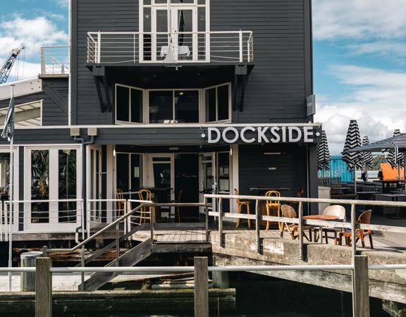 Exterior of Dockside on Queens Wharf.