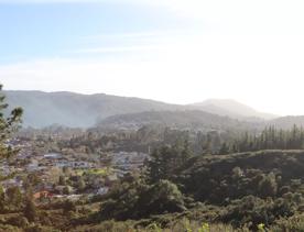 Mangaroa Valley Road screen location, a scenic rural setting with native forest, farmland, and a mountainous backdrop.