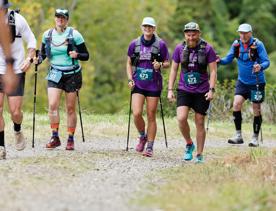 Runners on a trail race as part of Faultline Ultra.