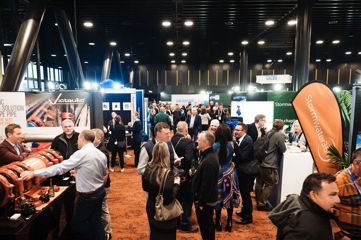 WaterNZ spread exhibition booths across 2 levels of Tākina for its conference.