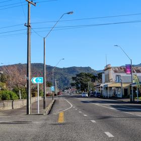 The small, charming town of Featherston for a screen location. With the backdrop of the Remutaka Range and 19th-century buildings.