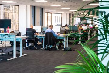 Staff working inside the Octopus Energy office.