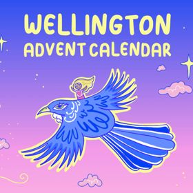2025 Wellington Advent Calendar graphic showing an illustrated bird