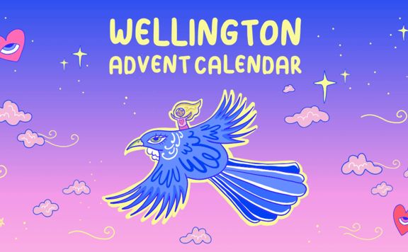 2025 Wellington Advent Calendar graphic showing an illustrated bird