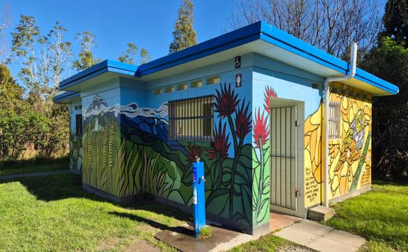 Toilet block at Otaihanga Domain.