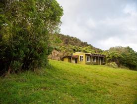 Camp Wainuiomata screen location. Has several buildings and is surrounded by forest and bush.