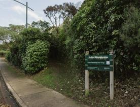 A trail sign at the entrance of Te Ara Paparāngi ki te Tonga hiking trail.