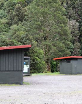 The Kiriwhakapapa Road Tararua Forest Park screen location, featuring walking trails and campsite opportunities in wild, natural landscapes.