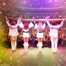 The Bjorn Again: Abba Forever Tour performers take a bow in front of the crowd at The Opera House in Wellington
